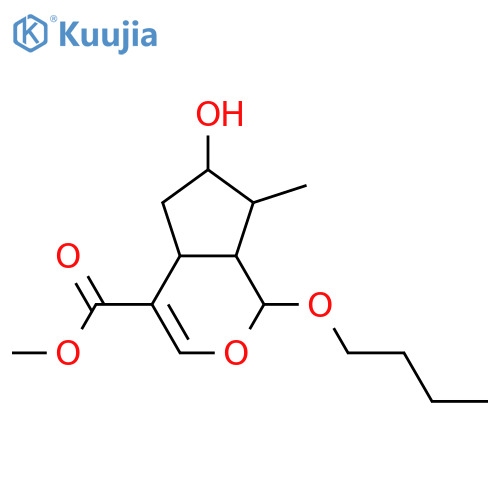 Loganic acid; 1-Epimer, aglycone, 1-butyl ether, Me ester structure