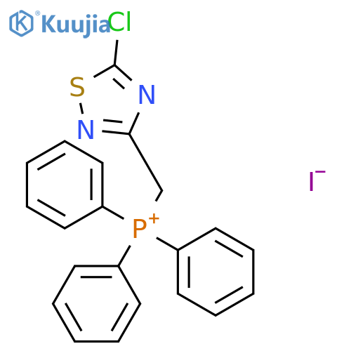 Phosphonium, [(5-chloro-1,2,4-thiadiazol-3-yl)methyl]triphenyl-, iodide structure