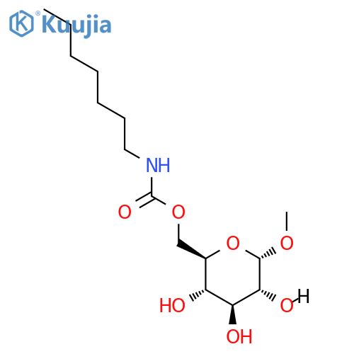 Methyl-6-O-(n-heptylcarboxyl)-a-D-glucopyranoside structure
