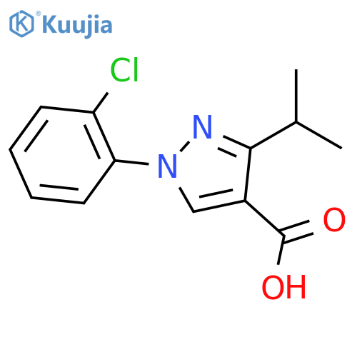 1-(2-chlorophenyl)-3-(propan-2-yl)-1H-pyrazole-4-carboxylic acid structure