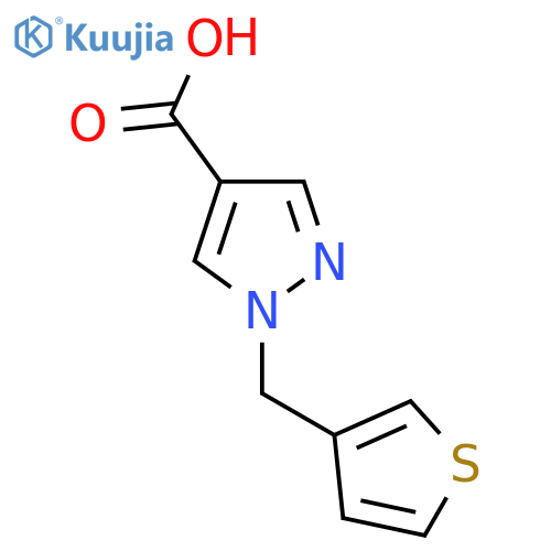 1-[(Thiophen-3-yl)methyl]-1H-pyrazole-4-carboxylic acid structure