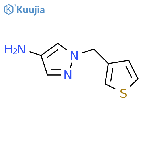 1-(thiophen-3-yl)methyl-1H-pyrazol-4-amine structure