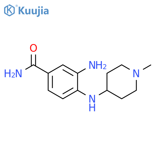3-amino-4-[(1-methylpiperidin-4-yl)amino]benzamide structure