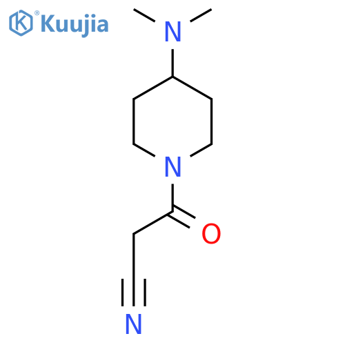 3-4-(dimethylamino)piperidin-1-yl-3-oxopropanenitrile structure