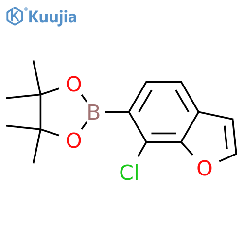 2-(7-chloro-1-benzofuran-6-yl)-4,4,5,5-tetramethyl-1,3,2-dioxaborolane structure