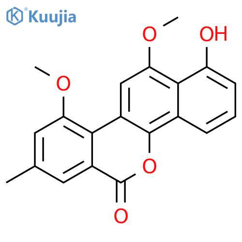 6H-Benzo[d]naphtho[1,2-b]pyran-6-one,1-hydroxy-10,12-dimethoxy-8-methyl- structure