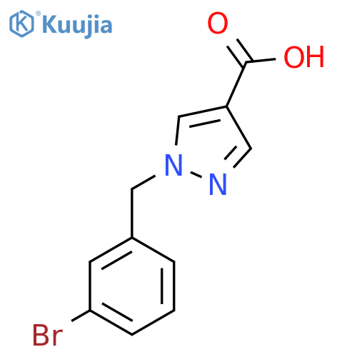 1-(3-Bromo-benzyl)-1H-pyrazole-4-carboxylic acid structure