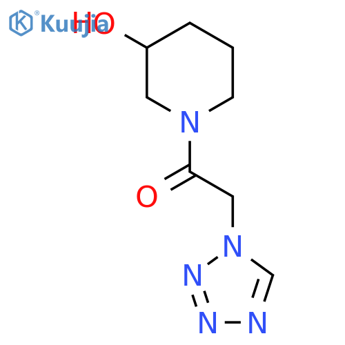 1-(3-hydroxypiperidin-1-yl)-2-(1H-1,2,3,4-tetrazol-1-yl)ethan-1-one structure