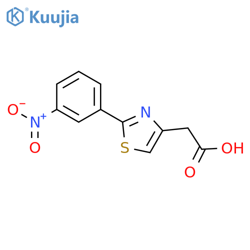 2-[2-(3-nitrophenyl)-1,3-thiazol-4-yl]acetic acid structure