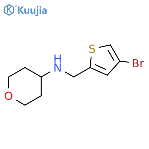 N-[(4-bromothiophen-2-yl)methyl]oxan-4-amine structure