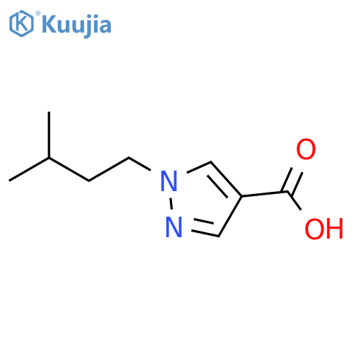 1-(3-methylbutyl)-1H-pyrazole-4-carboxylic acid structure