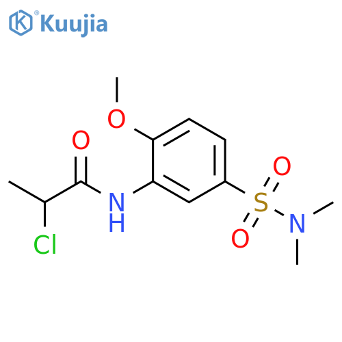 2-chloro-N-5-(dimethylsulfamoyl)-2-methoxyphenylpropanamide structure