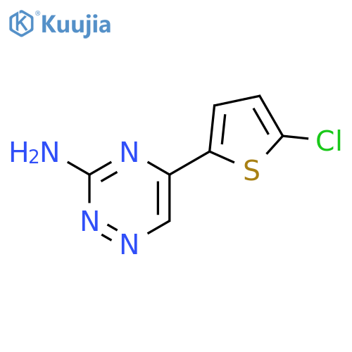 5-(5-chlorothiophen-2-yl)-1,2,4-triazin-3-amine structure