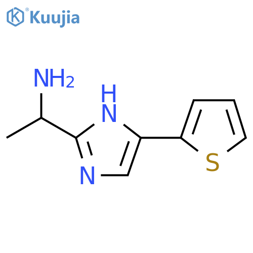1-5-(thiophen-2-yl)-1H-imidazol-2-ylethan-1-amine structure