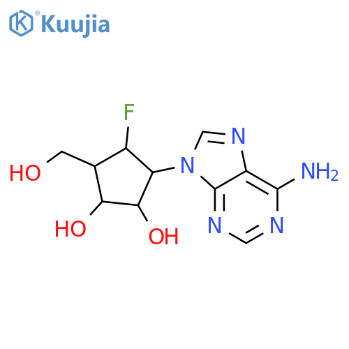 1,2-Cyclopentanediol,3-(6-amino-9H-purin-9-yl)-4-fluoro-5-(hydroxymethyl)-, (1R,2S,3S,4R,5R)-rel- structure
