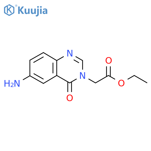 ethyl 2-(6-amino-4-oxo-3,4-dihydroquinazolin-3-yl)acetate structure