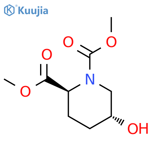 1,2-Piperidinedicarboxylic acid, 5-hydroxy-, dimethyl ester, (2S-trans)- structure