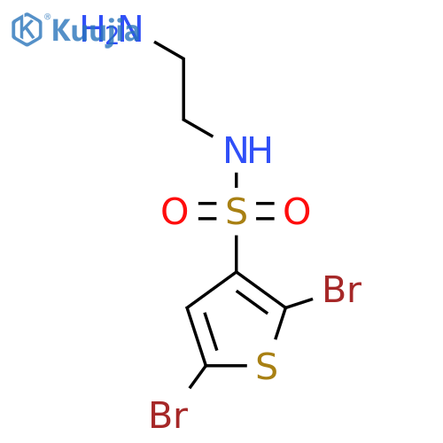 N-(2-aminoethyl)-2,5-dibromothiophene-3-sulfonamide structure