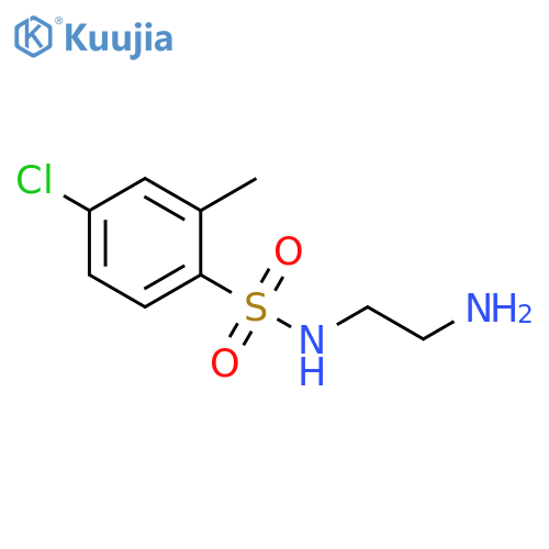 N-(2-aminoethyl)-4-chloro-2-methylbenzene-1-sulfonamide structure