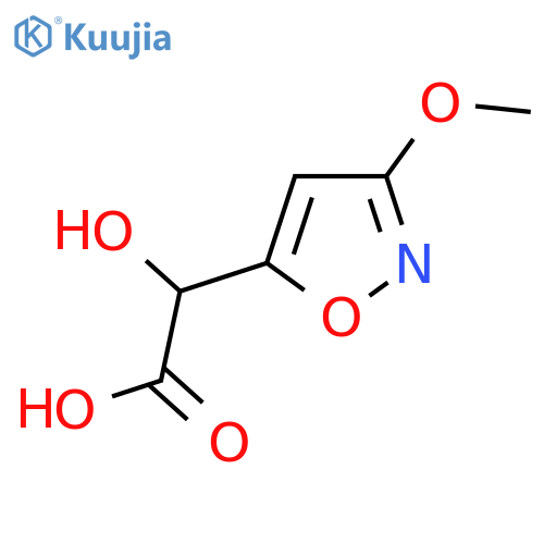 2-hydroxy-2-(3-methoxy-1,2-oxazol-5-yl)acetic acid structure