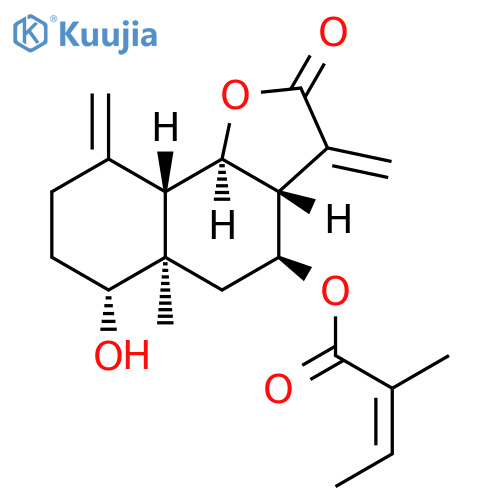 1,8-Dihydroxy-4(15),11(13)-eudesmadien-12,6-olide; (1β,6α,8α)-form, 8-Angeloyl structure