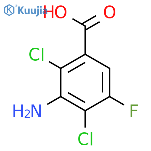 3-Amino-2,4-dichloro-5-fluorobenzoic Acid structure