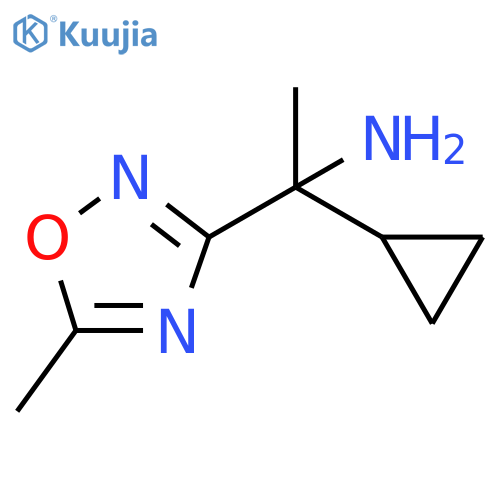 1-cyclopropyl-1-(5-methyl-1,2,4-oxadiazol-3-yl)ethan-1-amine structure