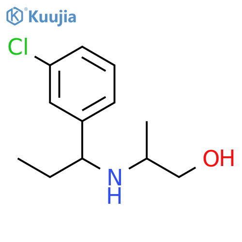 2-{1-(3-chlorophenyl)propylamino}propan-1-ol structure