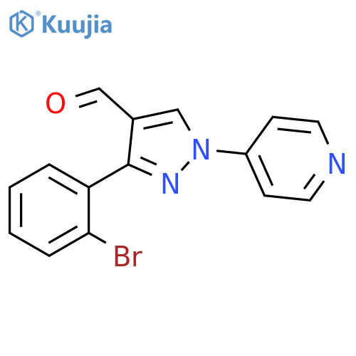 3-(2-Bromophenyl)-1-(pyridin-4-yl)-1H-pyrazole-4-carbaldehyde structure