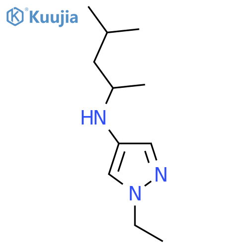 1-ethyl-N-(4-methylpentan-2-yl)-1H-pyrazol-4-amine structure