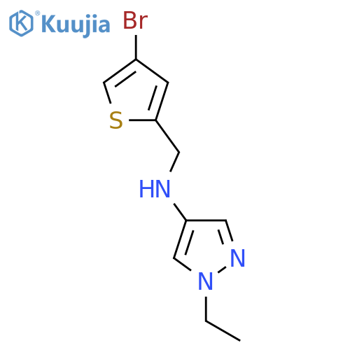 N-(4-bromothiophen-2-yl)methyl-1-ethyl-1H-pyrazol-4-amine structure