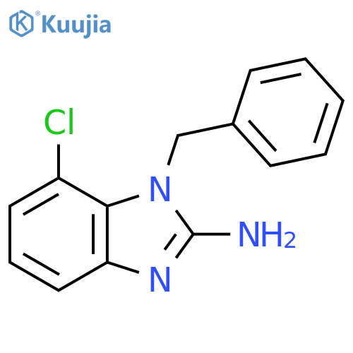 1-benzyl-7-chloro-1H-1,3-benzodiazol-2-amine structure