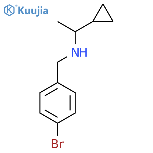 [(4-bromophenyl)methyl](1-cyclopropylethyl)amine structure