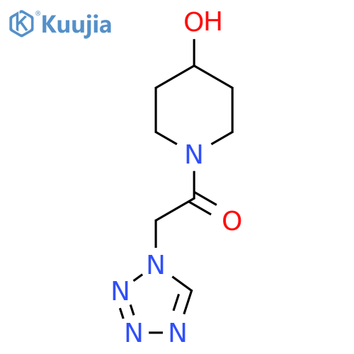 1-(4-hydroxypiperidin-1-yl)-2-(1H-1,2,3,4-tetrazol-1-yl)ethan-1-one structure