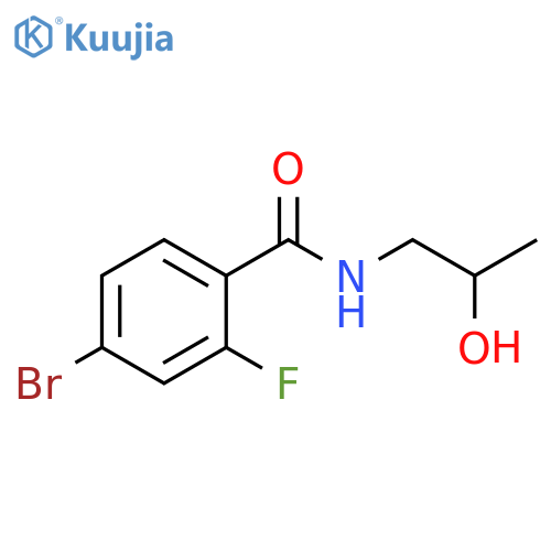 4-bromo-2-fluoro-N-(2-hydroxypropyl)benzamide structure