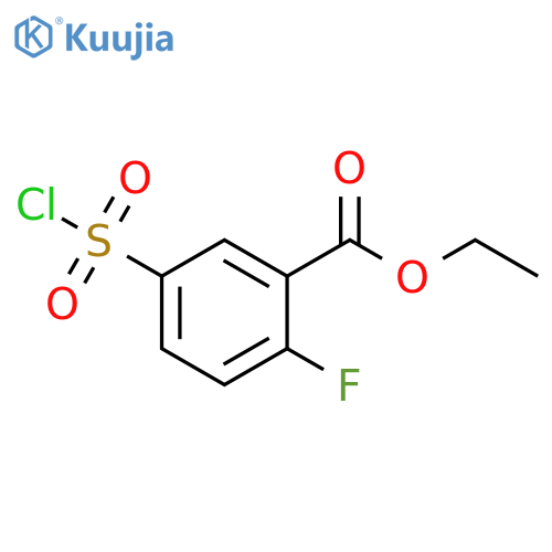 ethyl 5-(chlorosulfonyl)-2-fluorobenzoate structure