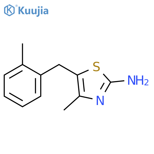 4-methyl-5-(2-methylphenyl)methyl-1,3-thiazol-2-amine structure