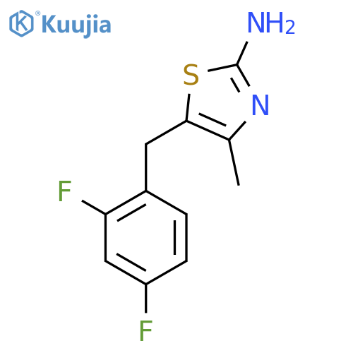5-(2,4-difluorophenyl)methyl-4-methyl-1,3-thiazol-2-amine structure