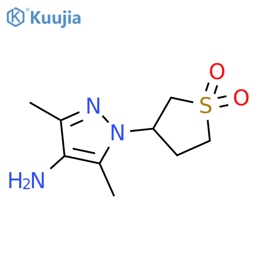 3-(4-amino-3,5-dimethyl-1H-pyrazol-1-yl)-1λ?-thiolane-1,1-dione structure