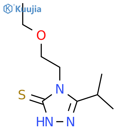 4-(2-ethoxyethyl)-5-(propan-2-yl)-4H-1,2,4-triazole-3-thiol structure