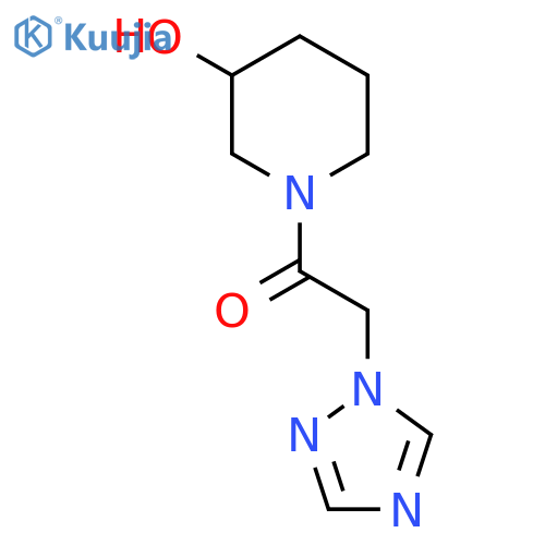 1-(3-hydroxypiperidin-1-yl)-2-(1H-1,2,4-triazol-1-yl)ethan-1-one structure