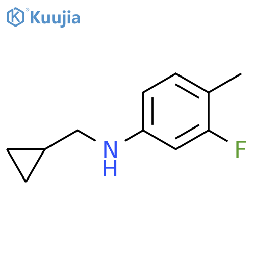 N-(cyclopropylmethyl)-3-fluoro-4-methylaniline structure