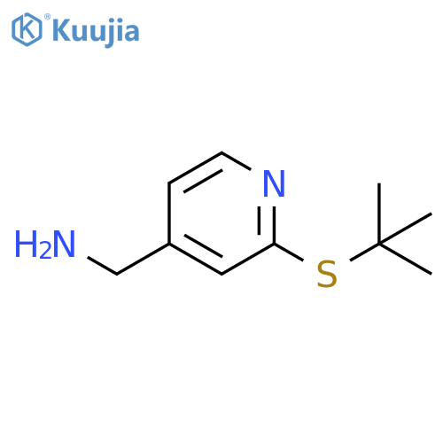 2-(tert-Butylsulfanyl)pyridin-4-ylmethanamine structure