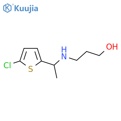 3-{1-(5-chlorothiophen-2-yl)ethylamino}propan-1-ol structure