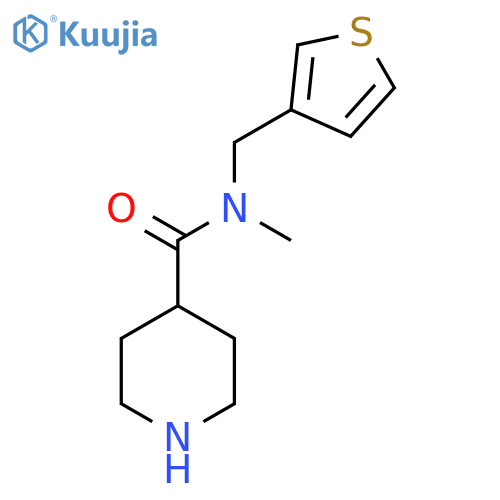 N-methyl-N-[(thiophen-3-yl)methyl]piperidine-4-carboxamide structure
