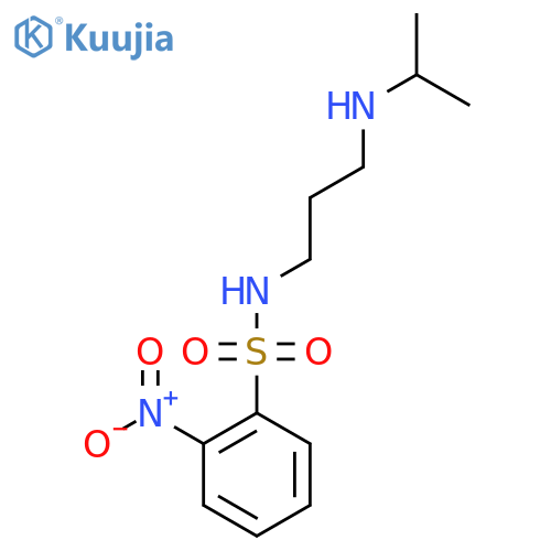 2-nitro-N-{3-(propan-2-yl)aminopropyl}benzene-1-sulfonamide structure
