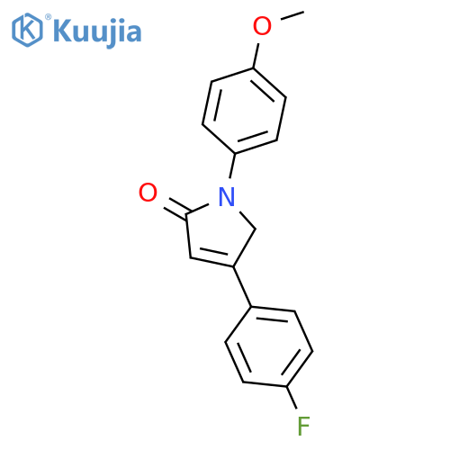 2H-Pyrrol-2-one, 4-(4-fluorophenyl)-1,5-dihydro-1-(4-methoxyphenyl)- structure