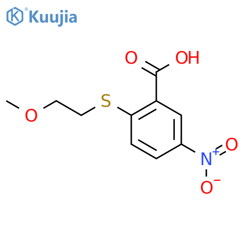 2-(2-Methoxyethyl)sulfanyl-5-nitrobenzoic Acid structure
