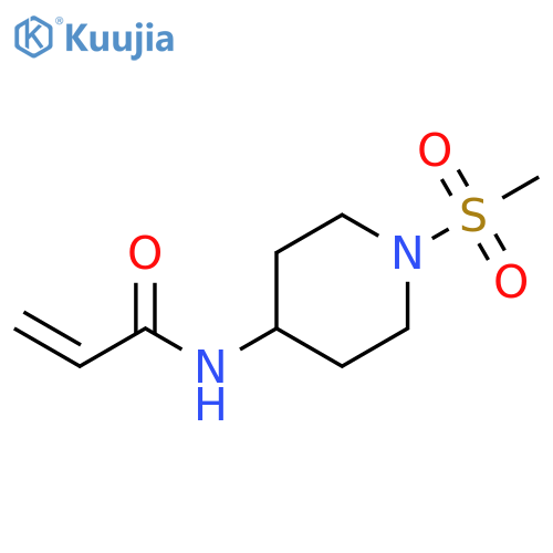 N-(1-methanesulfonylpiperidin-4-yl)prop-2-enamide structure