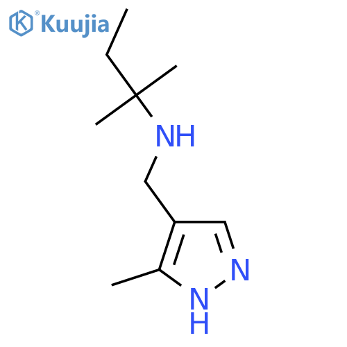(3-methyl-1H-pyrazol-4-yl)methyl(2-methylbutan-2-yl)amine structure